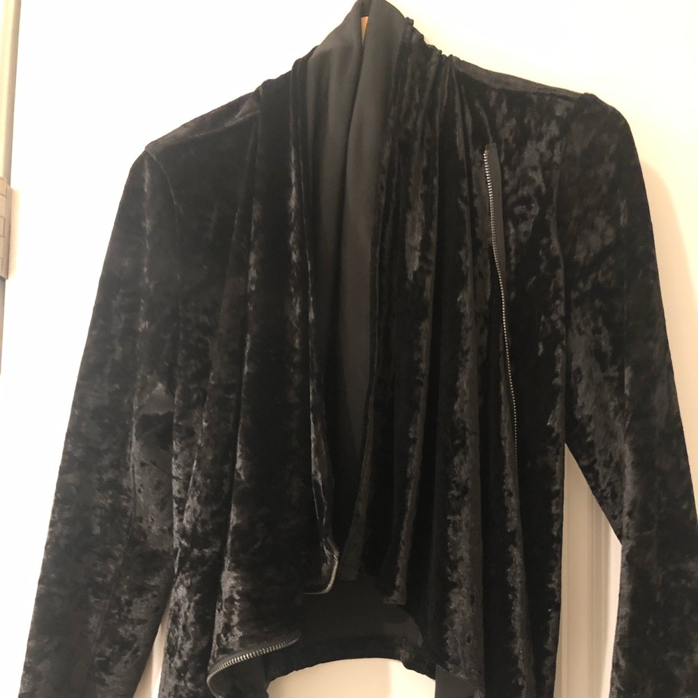 NWT black velvet jacket